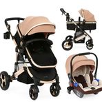 Yoyko Ultimate Travel Sistem 3 in 1 Coffee Rose Bebek Arabası