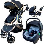 Yoyko Ultimate Travel Sistem Bebek Arabası 3 In 1 Siyah Rose - Siyah - Gold