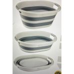 Yoyo 38 Lt Katlanır Çamaşır Sepeti – Akordiyon Silikon Katlanabilir Kirli Çamaşır Sepeti - 60x40 - Gri