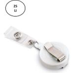 Yoyo Plastik 3532- YUVARLAK-32MM-KANCALI-KLIPSLI-BEYAZ 25 Li