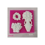YOYOMOLD YY0192-Çiçekli Vazo Saksıda Vazo Yuvarlak Çiçek Halka Silikon Kalıp-4-9,5
