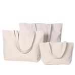 yrlfiot 3 Paket Kanvas Bez Çanta, Hafif Yeniden Kullanılabilir Bakkal Alışveriş Bezi Çantaları, Öğrenme Çantaları, Boş, 3 Boyut (Küçük/Orta/Büyük) Kendin Yap Boyama, El Yapımı Nakış, Hediye için