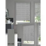 YS Perde Tasarım Wooden Blinds %100 Doğal Ahşap Jaluzi Perde , 50MM Alüminyum Kasalı Yüksek Kaliteli - Kül Gri Kurdelalı WBKG-V226 - Küllü Gri - 80 x 280