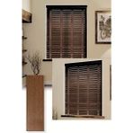 YS Perde Tasarım Wooden Blinds %100 Doğal Ahşap Jaluzi Perde , 50MM Alüminyum Kasalı Yüksek Kaliteli - Meşe Kurdelalı WOODKA/W333 - Kahverengi - 120 x 200