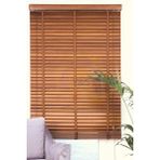 YS Perde Tasarım Wooden Blinds %100 Doğal Ahşap Jaluzi Perde , 50MM Alüminyum Kasalı Yüksek Kaliteli - Tarçın Kurdelalı TRCN/W226 - Tarçın - Kahverengi - 120 x 130
