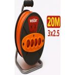 Ys Welder 3 x 2,5 20 Metre Makaralı Seyyar Uzatma Kablosu 4 Prizli ( Dörtlü ) - Gri