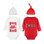 YSCULBUTOL Bebek İkizler Zıbın Yummz Domates Ketçap Hardal Kırmızısı Sarı Tulum Seti Erkek Kız Çocuk Tulumları Bebek Kıyafetleri, Beyaz6, 0-3 Months