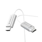 YSerendept HDMI 2.1 Kablo 6.5ft Beyaz 4K 8K Fiber Optik HDMI Kablosu [8K@60Hz 4K@120Hz, 48Gbps, Dinamik HDR, eARC, HDCP 2.2 ve 2.3, 3D] 4090, RX 7900 XTX, Monitör, PS5, Soundbar ile uyumlu