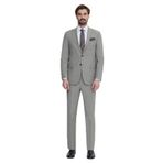 YSF Erkek Bej Mono Yaka Regular Fit Takım Elbise