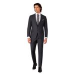 YSF Erkek Gri Slim Fit Sivri Yaka Takım Elbise