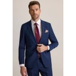 Ysf Erkek Lacivert Regular Fit Mono Yaka %100 Yün Takım Elbise - 52 / 6 - 6 Drop