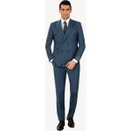 Ysf Erkek Petrol Kruvaze Regular Fit Takım Elbise - 48 / 6 - 6 Drop