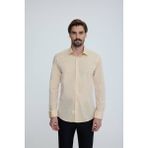 Ysf Erkek Sarı Slim Fit Uzun Kollu Gömlek - Normal Boy - XL