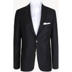 Ysf Erkek Siyah Klasik Yünlü Blazer Ceket - 48 - 4 Drop