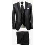 Ysf Erkek Siyah Yelekli Şal Yaka Slim Fit Damatlık - 60 / 6 - 6 Drop