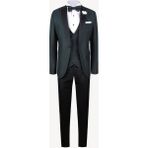 Ysf Erkek Yeşil Yelekli Şal Yaka Slim Fit Damatlık - 44 / 6 - Koyu Yeşil - 6 Drop