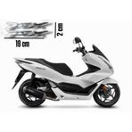 Ysgmotoparts Pcx Amblem Logo 3D Sticker Yazı 2 Adet Set Gümüş Gri Renk