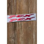 Ysgmotoparts Pcx Amblem Logo 3D Sticker Yazı 2 Adet Set Kırmızı Renk