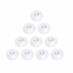 YSJJZRL 10 Adet (20 mm) PVC Plastik Mantar Başlığı Şeffaf Vakumlu Kaplar Balatalar Açık Hava, Mutfak, Banyo, Pencere, Ayna için Kancasız