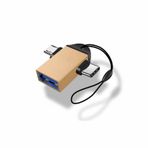 YSJJZRL 2'si 1 arada OTG Adaptör (2 Paket) USB 3.0 Dişiden Mikro USB Erkek ve USB C Erkek Bağlantı, Android telefonlar için Fare Klavye U disk ve diğer ve daha fazlası için - Altın