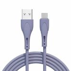 YSJJZRL 3 ft Sıvı Silikon USB Tip C Kablo 2.4A Hızlı Şarj Kablosu Hızlı Şarj Kablosu Samsung Galaxy S10 Plus S20 S20+ S9 S9+ S8, Note 8, Note 9 (Mor) için Veri Senkronizasyon Kablosu