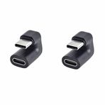 YSJJZRL USB C Adaptörü, 2'li Paket 90 Derece USB Tip C Erkekten Dişi Dönüştürücü, Veri Senkronizasyonu ve Şarj, Dizüstü Bilgisayar ve Tablet ve Cep Telefonu için