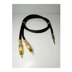 YSN Aux Rca Kablo - %100 Bakır 6mm Kablodan Bir Tarafı Aux Diğer Tarafı Rca Kablo - 1 Metre