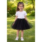 YSN BBA TULLE STORE SİYAH TÜTÜ ETEK,KIZ ÇOÇUK SİYAH ETEK, (ASTARLI) TÜTÜ SİYAH ETEK