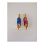 YSN SOUNDS Rca Konnektör - Erkek Rca Jak - Rca Fiş Erkek -1 Adet Mavi 1 Adet Kırmızı Rca Tos