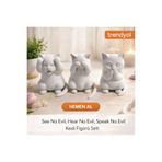 YSR HOME 3’lü Kedi Biblo Seti – Görmedim Duymadım Bilmiyorum | Dekoratif Masa Üstü Ev & Ofis Aksesuarı🐱🐱🐱