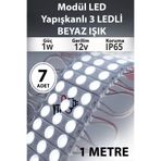 YTE Beyaz Yapışkanlı Modül Led İç/Dış Mekan Uyumlu 12 Volt Güçlü Aydınlatma