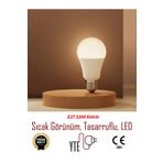 YTE Gün Işığı, Sıcak Görünüm Tasarruflu 9 W 1. Kalite Led Ampul E27-3200kelvin