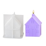 YTGOCN İşçiliği için Silikon Kalıplar,Silikon Ev Şekilli Kalıplar - 3D Ev Şekli Silikon Kalıplar ChristmasMum Kalıp,Hızlı Bırakılan Reçine Kalıpları Noel için Yapışmaz Yeniden Kullanılabilir Sabun Kalıpları