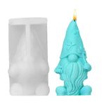 YTGOCN Noel Gnome Kalıbı, Gnome Kalıpları - Gnome Şekilli Noel Mum Kalıbı | Gnome Heykel Kalıp Ev asyonu, Paskalya için Yeniden Kullanılabilir Silikon Mum Kalıbı, Şükran Günü İşçiliği