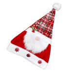 YTGOCN Noel Şapkaları Yetişkinler, Noel Baba Şapkası | Yetişkinler için Uniseks Tatil Şapkası - Yetişkinler için Vintage Noel Şapkası Kutlama için Yaratıcı Peluş Noel Baba Şapkası