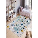 YTR HOME Makinede Yıkanabilir Kaymaz Taban Leke Tutmaz Eğitici Bebek Ve Çocuk Odası Halısı Oyun Matı