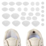 Yuanchu 30 adet ayakkabı topuk koruması, topuk pedi, topuk onarım yaması, kendinden yapışkanlı tabanlık, çoğu spor ayakkabısı, deri ayakkabı, yüksek topuklu ayakkabı için, iç topuk koruması (beyaz)