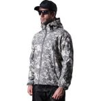 YuanDian Erkek Taktik Kamuflaj Softshell Ceket Sonbahar Kış Dış Mekan Ordu Askeri Polar Ceket Su Geçirmez Rüzgar Geçirmez Sıcak Kapüşonlu Trekking Yürüyüş Kayak Montu Avcılık Mantosu, ACU, 3XL