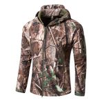 YuanDian Erkek Taktik Kamuflaj Softshell Ceket Sonbahar Kış Dış Mekan Ordu Askeri Polar Ceket Su Geçirmez Rüzgar Geçirmez Sıcak Kapüşonlu Trekking Yürüyüş Kayak Montu Avcılık Mantosu, Biyonik kamuflaj