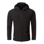 YuanDian Erkek Taktik Kamuflaj Softshell Ceket Sonbahar Kış Dış Mekan Ordu Askeri Polar Ceket Su Geçirmez Rüzgar Geçirmez Sıcak Kapüşonlu Trekking Yürüyüş Kayak Montu Avcılık Mantosu, Siyah, S