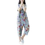 YuanDian Kadın Tulum Kot Geniş Bacak Büyük Bedenler Denim Tulum Tulum Kot Boyfriend Bol Kesim Hamilelik Büyük Tulum Pantolon 16# Açık Mavi, 16# Açık mavi, Tek Beden