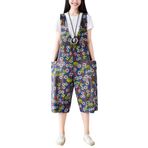 YuanDian Kadın Tulum Kot Pantolon Geniş Bacak Büyük Bedenler Tulum Kot Tek Parça Pantolon Boyfriend Bol Kesim Annelik Annelik Büyük Tulum Pantolon 10# Koyu Gri, 10# Koyu gri, Tek Beden