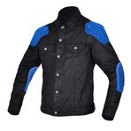 YuanDiann Erkek bisiklet giysisi, retro, yağ mumu kaplama, motosiklet ceketi, 5 parçalı set, koruyucular, Cross Biker Moto motosiklet kıyafeti, Siyah, S