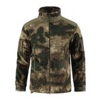 YuanDiann Erkek polar ceket, dış mekan, ordu, taktik ceket, çift taraflı, polar, rüzgar geçirmez, sıcak yürüyüş, kamp, trekking, av, spor, manto, mevsimlik ceket, Fg Kamuflaj, XL