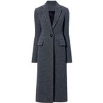 YuanDiann Kadın Sonbahar Kış Uzun Yün Manto Sıcak Takım Yaka Yaka Slim Fit Casual Arkası Bölünmüş Trençkot Kadın Yün Mevsimlik Manto Parka, Koyu gri., XL