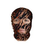 YuanDiann Yetişkin Zentai maskesi, kostümlü oyun, likra pandex, streç, kar maskesi, balaclava cadılar bayramı, anime sahne performans kostümü, kaplan çizgili, açık gözler