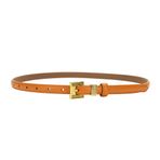 Yuangu Kot için Bayan Kemerleri, Altın Pin Tokalı Bayan Deri Kemer, Pantolon Elbiseleri için Skinny Kemerler, Turuncu, 60 cm-80 cm