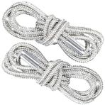 YUANYIJIA Rhinestone Glitter Halatlar, Parlak Kristal Ayakkabı Bağcığı, Spor Ayakkabılar için Yuvarlak Ayakkabı Bağcıkları, İpli Kordonlar, Beyaz, 120cm