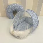 Yuar Baby Cibinlikli Babynest Seti - 100% Pamuklu - Mavi