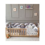 Yuar Baby Montessori 90x190 cm Gri 8’li Örgü Uyku Seti
